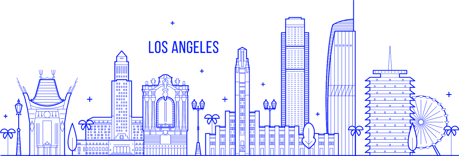 Los Angeles City Vector Transparent